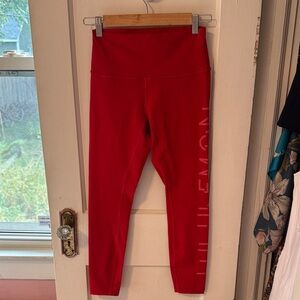 lululemon lunar new year red leggings
